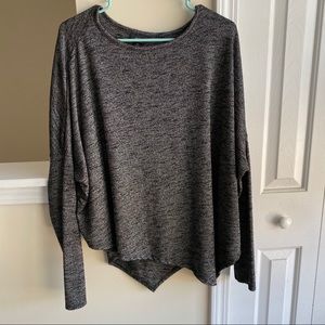 Mossimo Asymmetric Black and Silver Sweater